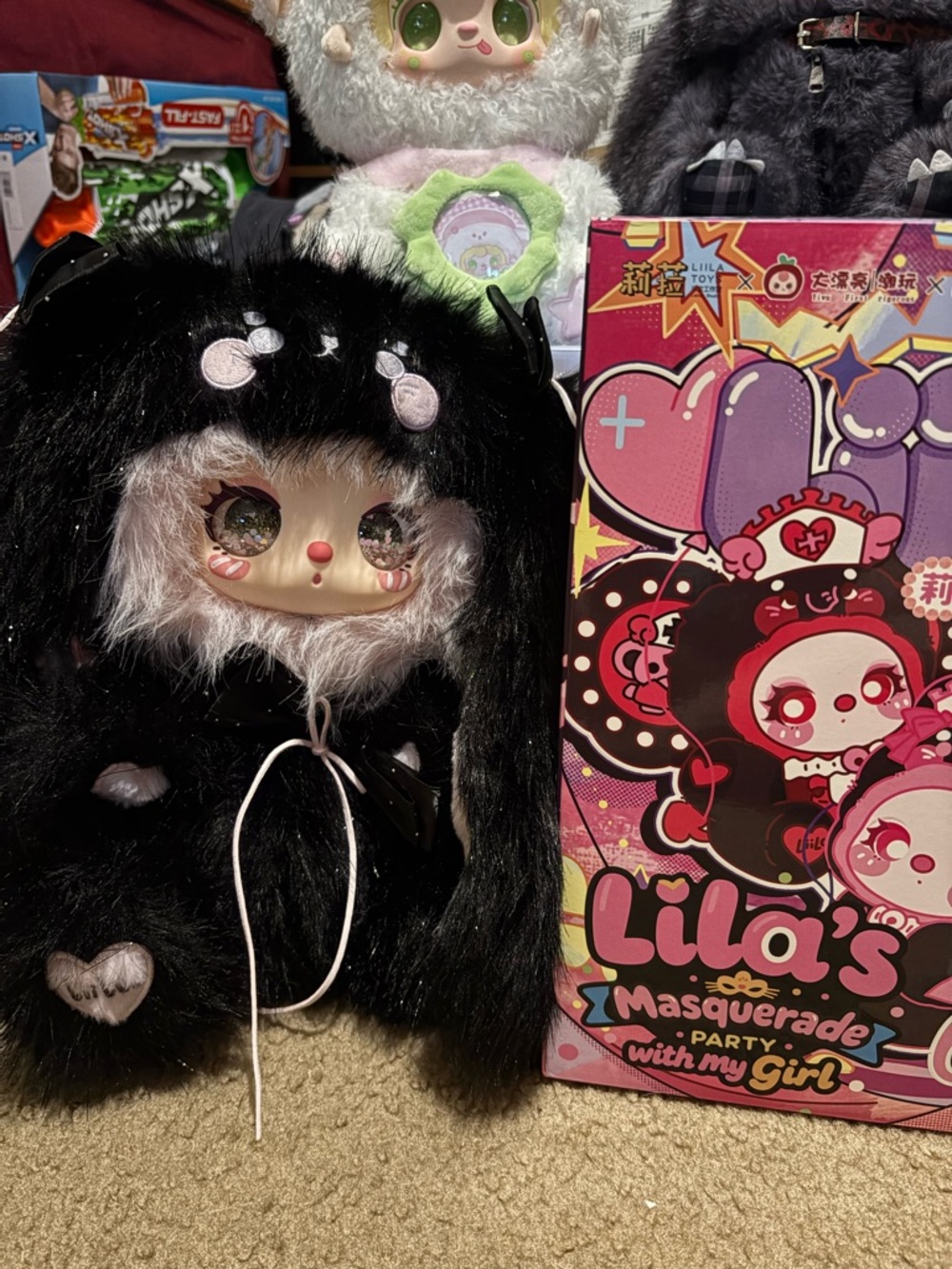 Lila's Masquerade Plush Doll - Black & Pink